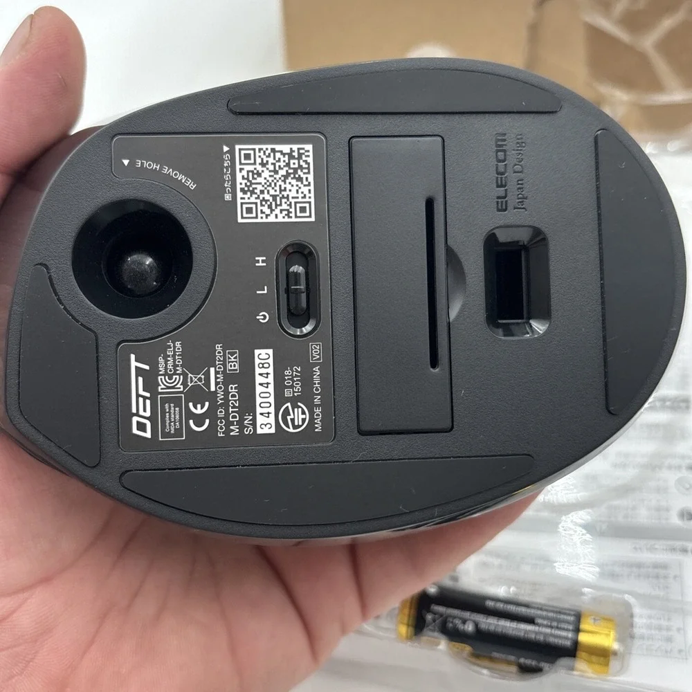Elecom Deft Wireless Trackball Mouse M-DT2DRBK DT1DR Black